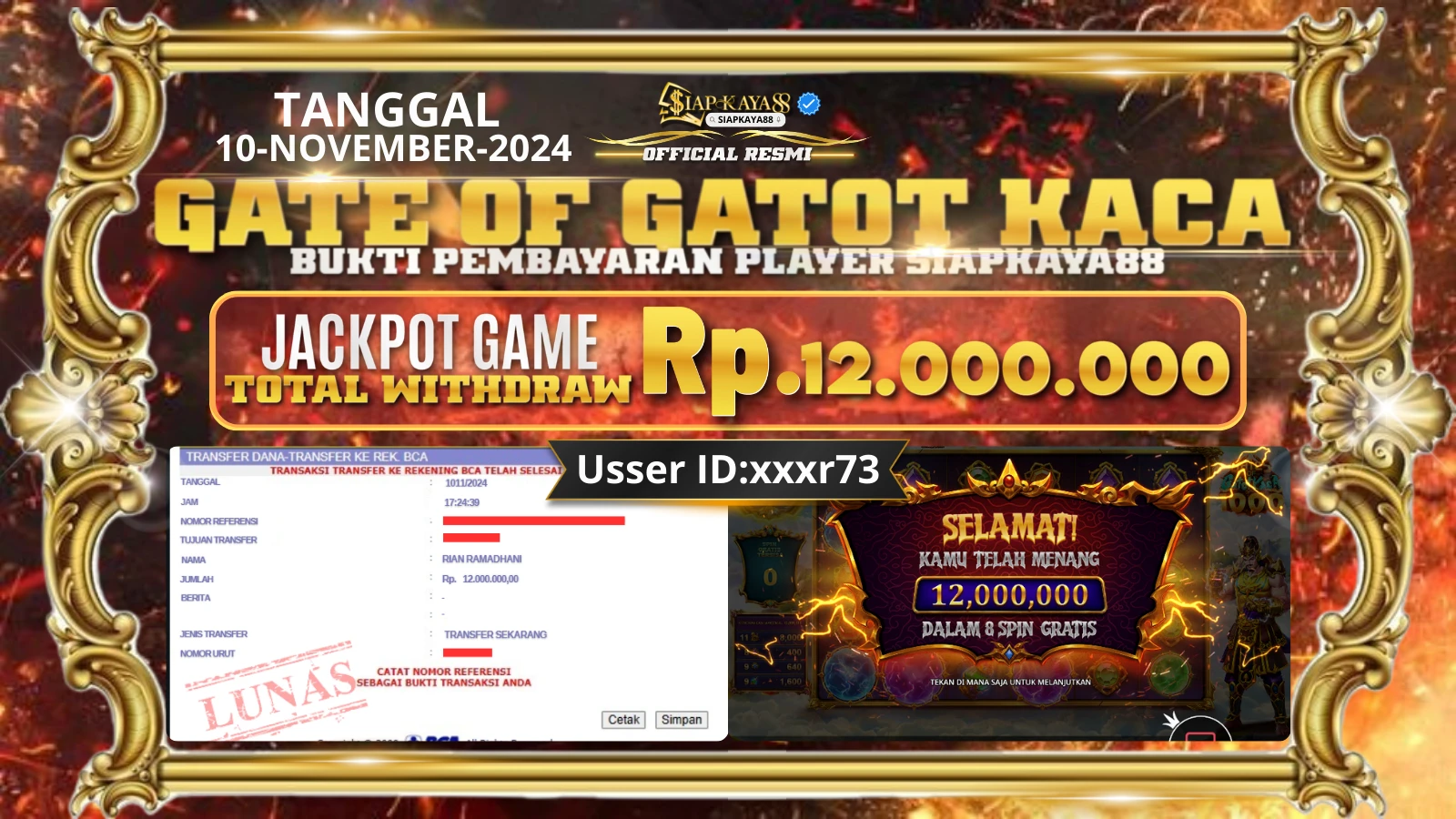 DEPOSIT 200 RB MAXWIN 12 JUTA !!